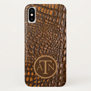 Elegant Alligator Skin Monogram Case-Mate iPhone Case
