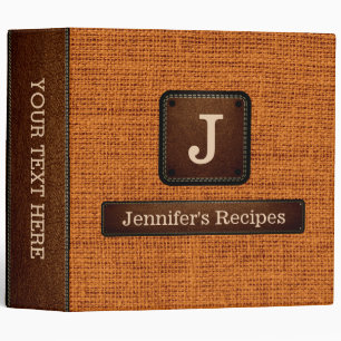 Elegant Alloy Orange Burlap Look Binder