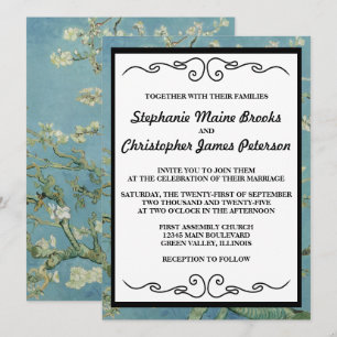 Elegant "Almond Blossom" Wedding Invitation