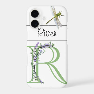 Elegant alphabet R Lavender Eucalyptus Dragonfly