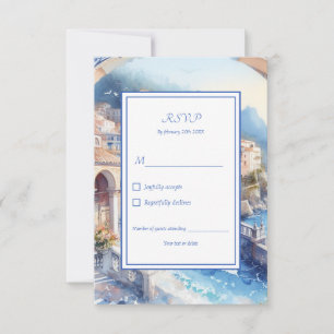 Elegant Amalfi Coast Italy RSVP Card