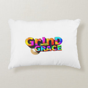 Elegant Ambition: Grind with Grace Accent Pillow