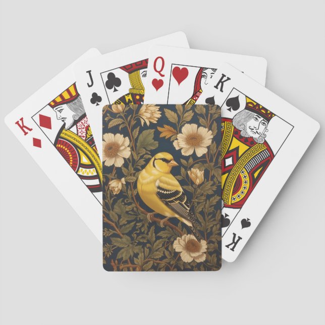 Elegant American Goldfinch  Playing Cards (Back)