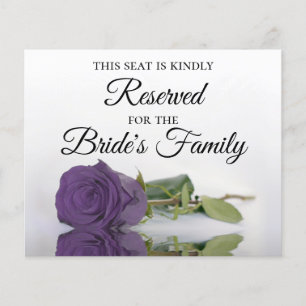 Elégant Améthyste Purple Rose Réservé Carte Place
