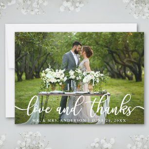 Élégant Amour et Merci Moderne Photo Mariage
