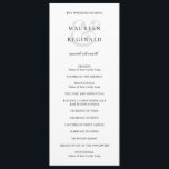 Elegant Ampersand Formal Traditional Wedding Program<br><div class="desc">Elegant black and white wedding program featuring a simple and minimal design with a large ampersand behind the names of the bride and groom in a traditional serif font.  A classic choice that is perfect for a formal wedding.</div>