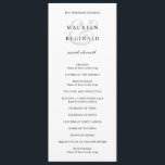 Elegant Ampersand Formal Traditional Wedding Program<br><div class="desc">Elegant black and white wedding program featuring a simple and minimal design with a large ampersand behind the names of the bride and groom in a traditional serif font.  A classic choice that is perfect for a formal wedding.</div>