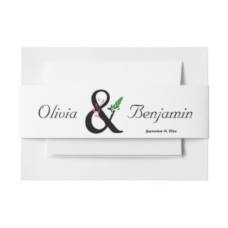 Elegant Ampersand Invitation Belly Band