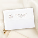 Elegant Ampersand Mocha Wedding Return Address<br><div class="desc">A stunning,  flowy ampersand and monogram design is ideal for a simple yet romantic wedding. This minimalist design,  featuring a mocha and white colour palette,  showcases an exquisite romantic calligraphy script infused with modern,  contemporary glamour. You can insert your information to make it your own.</div>