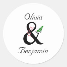 Elegant Ampersand Wedding Stickers