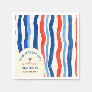 Elegant An All American Baby 4th July Baby Shower Napkin