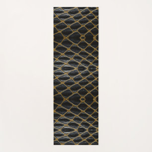 Elegant Anaconda Skin Pattern – Monochrome Fabric Yoga Mat