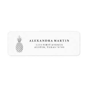 Élégant ananas en argent