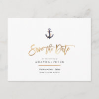 Elegant Anchor, Nautical Save the Date