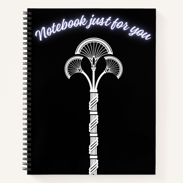 Elegant Ancient Egyptian Lotus Notebook  (Front)