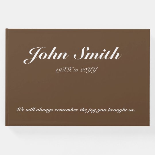 Elegant and Basic Funeral Guest Book
