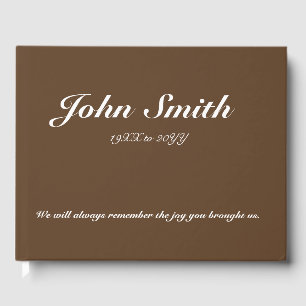 Elegant and Basic Funeral Guest Book