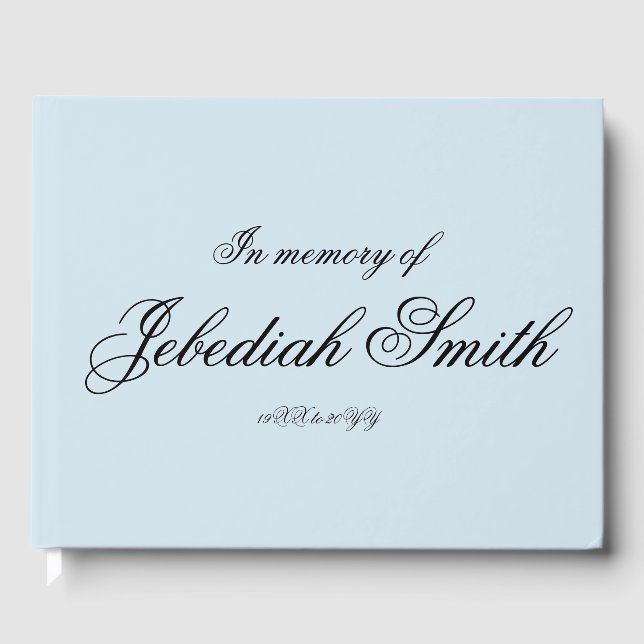Elegant and Basic Sympathy Guestbook (Front)