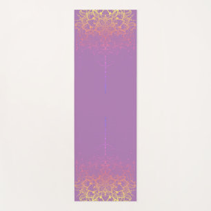 Elegant and Beautiful Lilac and Rainbow Mandala Yoga Mat