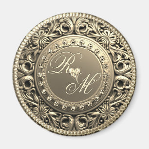 Elegant and Beautiful Monogram Magnet