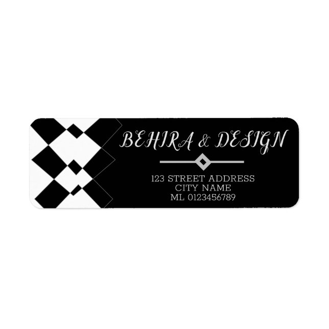 Elegant and chic black and white geometric pattern (Front)