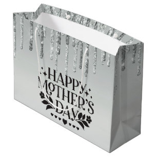 Elegant and Chic Glitter Mother's day Large Gift Bag