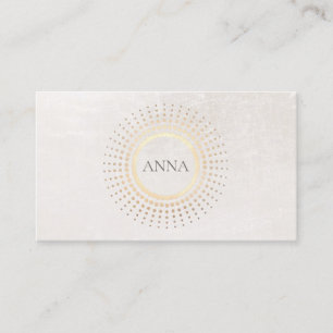 Elegant and Chic Simple Name Gold Circle Logo Business Card