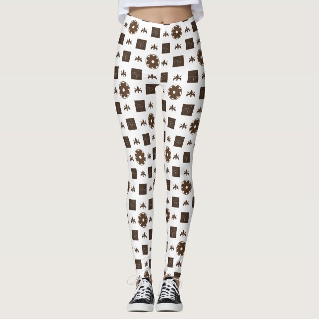 Elegant and Classic Pattern Design Leggings (Front)