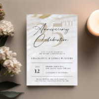 Elegant and classic pearl texture 25th anniversary