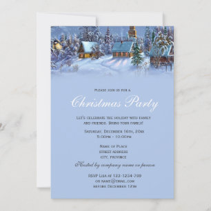 Elegant and classic vintage Christmas holiday Invitation