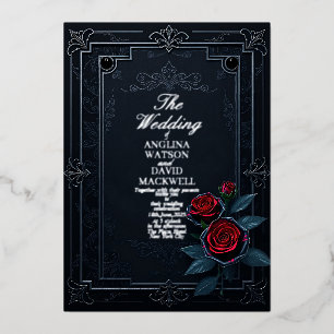 Elegant and Classy Black Wedding Invitation