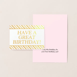 Elegant and Clean "HAVE A GREAT BIRTHDAY" Card