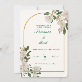 Elegant and Customizable Wedding Invitation Card 