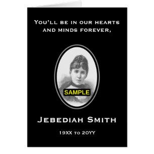 Elegant and Customized Funeral Service Card, Photo