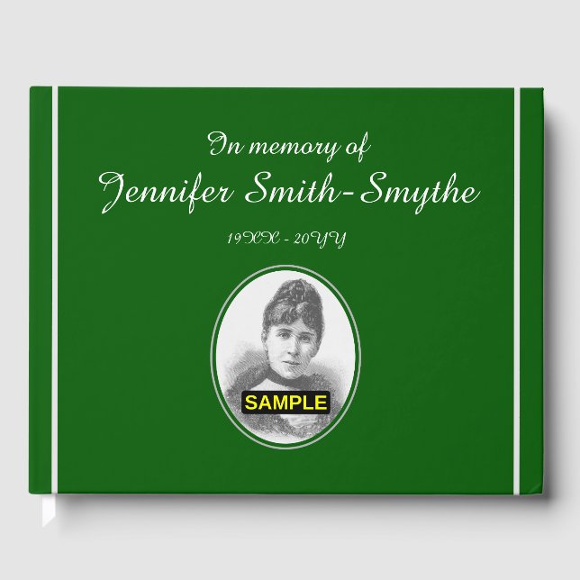 Elegant and Customized Memories Guestbook (Front)