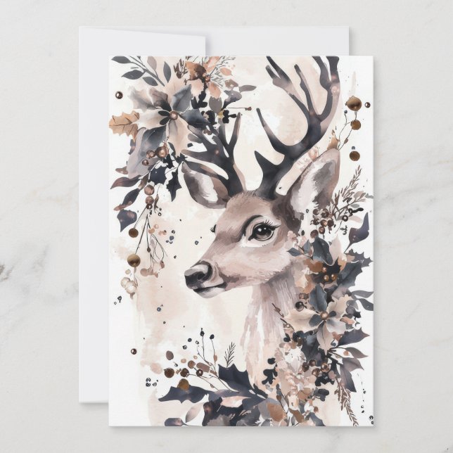 Elegant and festive Holiday Greeting Card (Front)