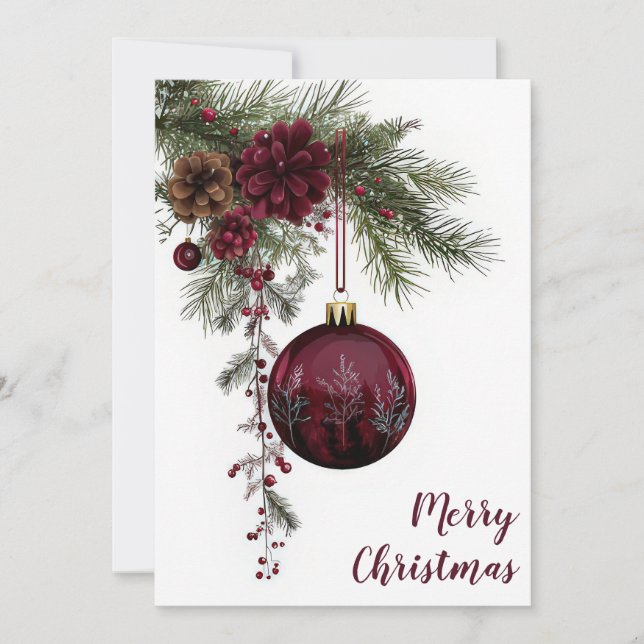 Elegant and festive Holiday Greeting Card (Front)