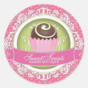 Elegant and Fun Bakery Box Stickers