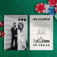 Elegant and Fun Las Vegas Elopement Announcement 