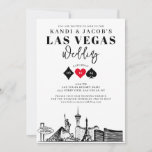 Elegant and Fun Las Vegas Wedding Invitation<br><div class="desc">Celebrate your special day with a Las Vegas wedding invitation! Featuring artwork of the iconic Las Vegas Strip, this invitation is sure to impress your guests. The elegant design will make your wedding day feel even more special. The invitation includes a subtle palette of colours, and a chic font to...</div>