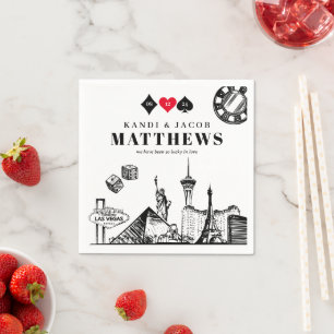Elegant and Fun Las Vegas Wedding Napkin