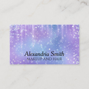 Elegant and Glitzy Purple Sparkle Business Card