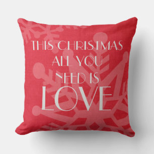 Elegant and Inspirational Christmas Message Throw Pillow
