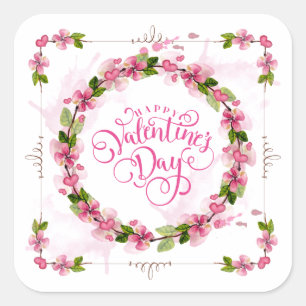Elegant and Lovely Valentine's Day Sticker Seal