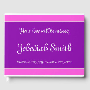 Elegant and Minimal Funeral/Memorial Guest Book