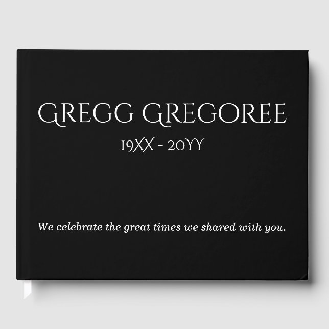 Elegant and Minimal Memories Guestbook (Front)