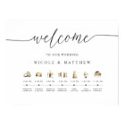 Elegant and Minimal Wedding Order of Events Sign