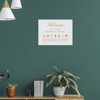 Elegant and Minimal Wedding Order of Events Sign 