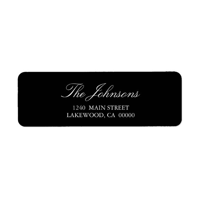 Elegant and Minimalist Address (Front)