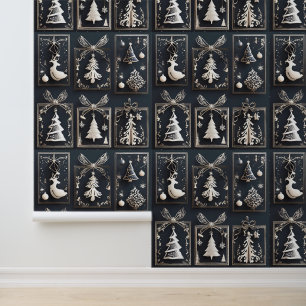 Elegant and modern Christmas trees Wallpaper